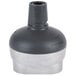 A black and silver Robot Coupe whisk attachment gearbox with a black cap.