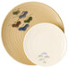 A close-up of a GET Tokyo melamine plate with a flower design on it.