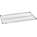 A chrome Metro Super Erecta wire shelving unit.