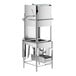 A Noble Warewashing tall door type dishwasher with a metal frame and a glass door.