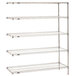 A Metro Super Erecta chrome wire shelving add-on unit with four shelves.