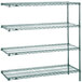 A Metro Super Erecta wire shelving unit with three shelves.