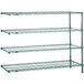 A Metroseal 3 wire shelving add-on unit with three shelves.