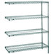 A Metro Super Erecta wire shelving add-on unit with four shelves.