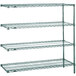 A Metroseal 3 wire shelving unit with three shelves.