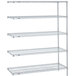 A Metro Super Erecta chrome wire shelving add-on unit with four shelves.