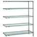 A Metro Super Erecta Metroseal 3 Add-On shelving unit with four shelves.