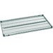 A close-up of a Metro Super Erecta wire shelf.