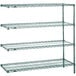 A Metroseal 3 wire shelving unit with three shelves.