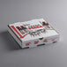 A white Choice pizza box with red and black graphics.