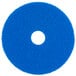 A blue Scrubble 53-17 cleaning floor pad with a hole in the middle.