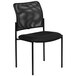 A Flash Furniture black steel side chair with a mesh back.