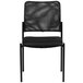 A Flash Furniture black mesh side chair with black frame.