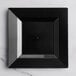 A Visions Florence black square plastic plate with a white border.