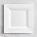 A white square Visions Florence plastic plate.