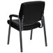 A Flash Furniture black leather executive side chair with metal legs.