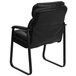 A Flash Furniture black leather executive chair with metal legs.