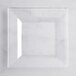 A clear square Visions Florence plastic plate.