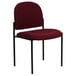 A Flash Furniture burgundy fabric side chair with black legs.