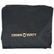 A black Crown Verity BBQ cover with gold text on a white background.