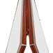 A cherry wood A-Frame sign board with a white marker board.