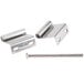 An Avantco door hinge kit, including two stainless steel brackets with screws.