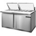 Continental Refrigerator SW60-24M-FB 60 inch 2 Door Mighty Top Front Breathing Refrigerated Sandwich Prep Table