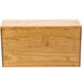 A Cal-Mil Madera rustic pine rectangle plate riser made of wood.
