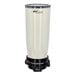 A black plastic wall mount canister with a lid.