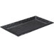 A black rectangular Cal-Mil melamine tray with a raised rim.