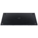 A black rectangular melamine serving platter with a faux slate design.