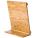 A Cal-Mil Madera wood displayette on a table.