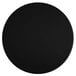 A black circle with a white background.