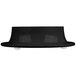 A black melamine pedestal with white text on a black background.