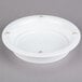 A white plate with a white base.