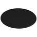 An Elite Global Solutions 11" black round melamine plate on a white background.