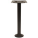 A black BFM Seating Alpha bolt-down table base pedestal.