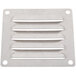 A white metal Avantco back vent guard with four holes.