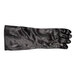 A long black PVC glove with a cotton lining, designed for industrial or kitchen use.