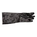 A long black PVC glove with a cotton lining, designed for industrial or kitchen use.