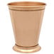 A gold 10 Strawberry Street metal cup with beaded trim.