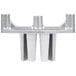 A silver metal Choice Prep 4/8 Section Push Block with three holes.