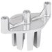 A silver metal Choice Prep push block with three holes.