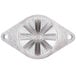 A silver metal Choice Prep push block with 4/8 sections.