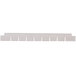 A white plastic Choice Prep 3/8" blade set shelf with four holes.
