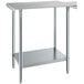A Steelton stainless steel work table with an undershelf.