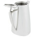 A Vollrath stainless steel coffee pot with a lid and silver handle.