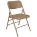 National Public Seating 301 Beige Premium Metal Triple-Brace Folding Chair