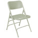 National Public Seating 302 Gray Premium Metal Triple-Brace Folding Chair