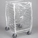 A Curtron clear plastic cover for a half size bun pan rack.